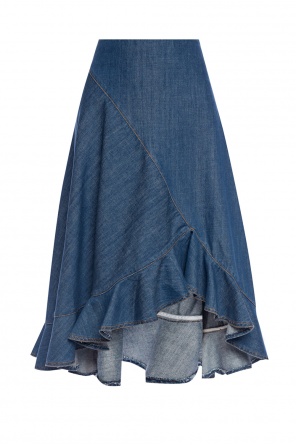 Asymmetrical denim skirt with a ruffle, zdjęcie 1 Asymmetrical denim skirt with a ruffle od Kenzo